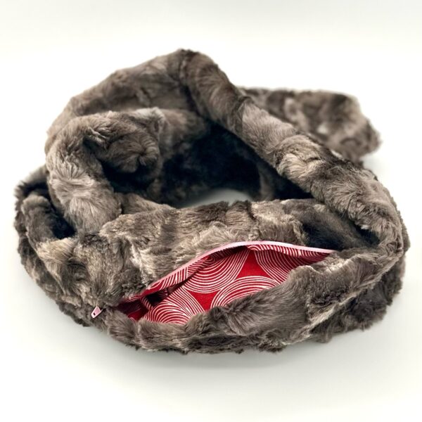 Lux Cuddle Infinity scarf with zippered pocket