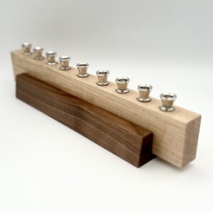 maple and walnut menorah