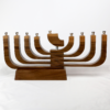 Mid Century Modern Kenitic Menorah in Wlanut