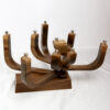 Mid Century Modern Kenitic Menorah in Wlanut