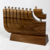 Mid Century Modern Kenitic Menorah in Wlanut