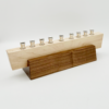Handcrafted Maple and Walnut Menorah with Nickel Holders