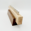 Handcrafted Maple and Walnut Menorah with Nickel Holders