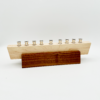 Handcrafted Maple and Walnut Menorah with Nickel Holders