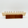 Handcrafted Maple and Walnut Menorah with Nickel Holders