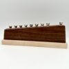 Slanted Walnut Menorah with Maple Base