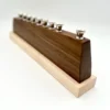 Slanted Walnut Menorah with Maple Base