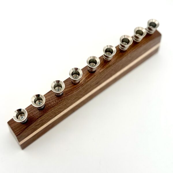 Walnut Menorah With Maple Stripe