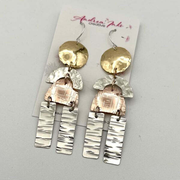 Mixed‑Metal People Earrings