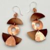 handcrafted manzanita and copper earrings