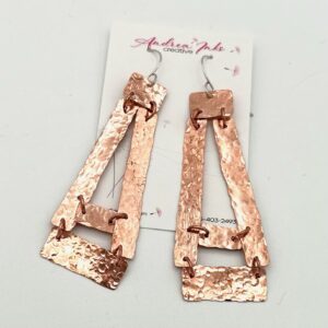 Copper Link Cascade Earrings