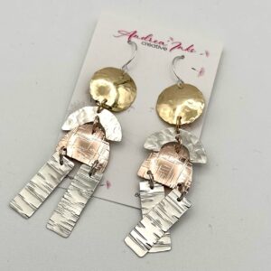 Mixed‑Metal People Earrings