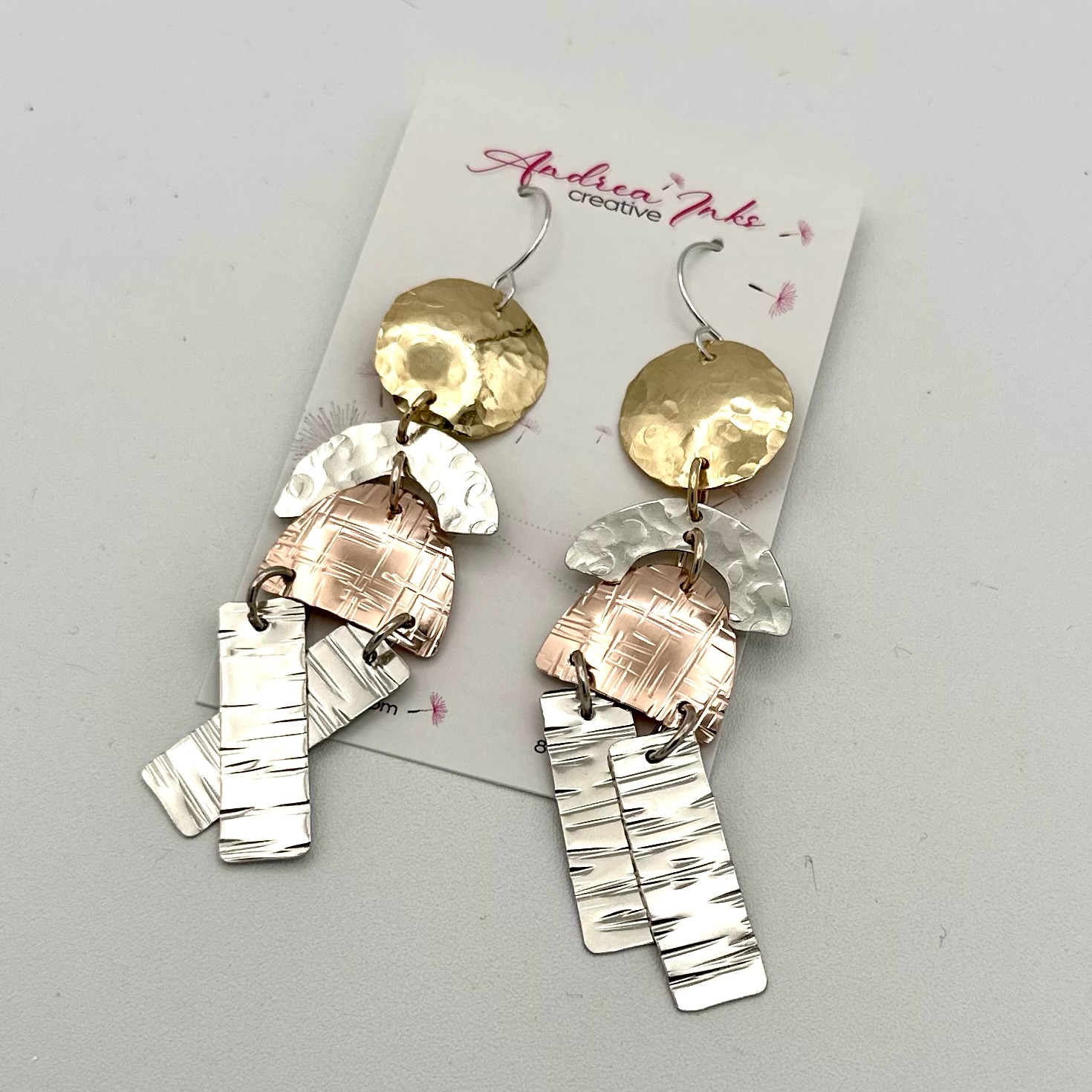 Mixed‑Metal People Earrings