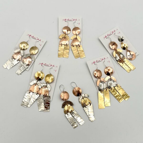 Mixed‑Metal People Earrings