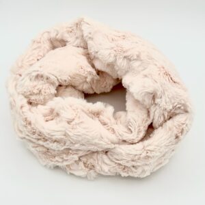 Ivory Cozy Infinity Scarf With Zippered Pocket
