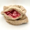 Shearling Sand cozy infinity scarf with zippered pocket