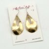 Handcrafted brass teardrop earrings with a hammered finish and Argentium sterling ear wires