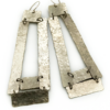 Hammered Nickel Link Cascade Earrings
