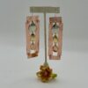 These Copper Frame Earrings with Tri Metal Drops