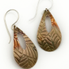 Bronze Leaf Teardrop Earrings