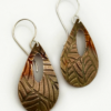 Bronze Leaf Teardrop Earrings