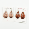 handcrafted Copper teardrop Earrings with Hearts and Argentium Sterling Ear Wires