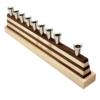 The Linea Menorah walnut and maple