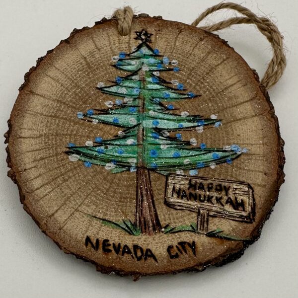 Pine Tree Ornament With Sign