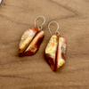 Flame Patina Copper Leaf Earrings