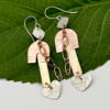 Mixed Metal Heart Drop Earrings