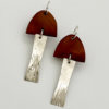 Manzanita & Nickel Mushroom Earrings