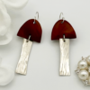 Manzanita & Nickel Mushroom Earrings