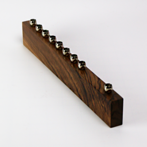 One Modern Walnut Menorah