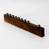 One Modern Walnut Menorah