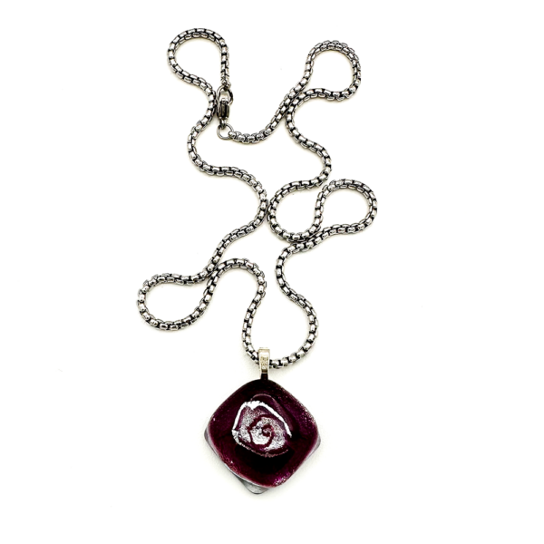 Burgundy Bloom Pendant