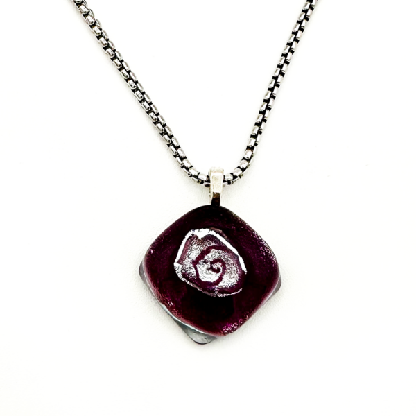 Burgundy Bloom Pendant