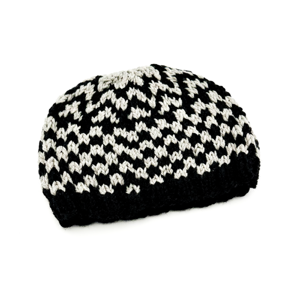 Herringbone Shadow Beanie