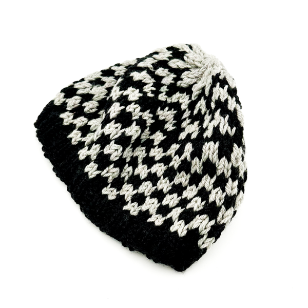Herringbone Shadow Beanie