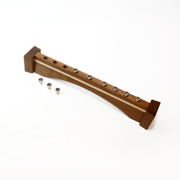 Long Walnut Maple Menorah