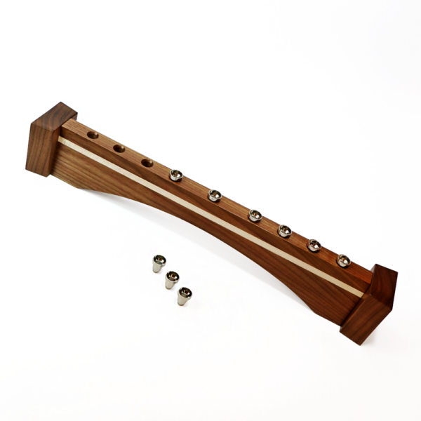 Long Walnut Maple Menorah