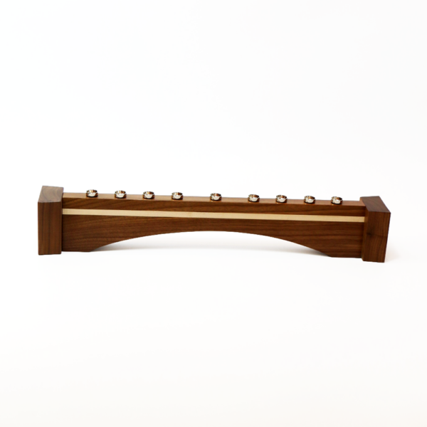 Long Walnut Maple Menorah
